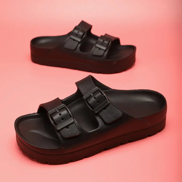 קלאוד קומפורט פלטפורם פיל - כפכפים אורטופדיים לחוויית הליכה נוחה - שחור / 36