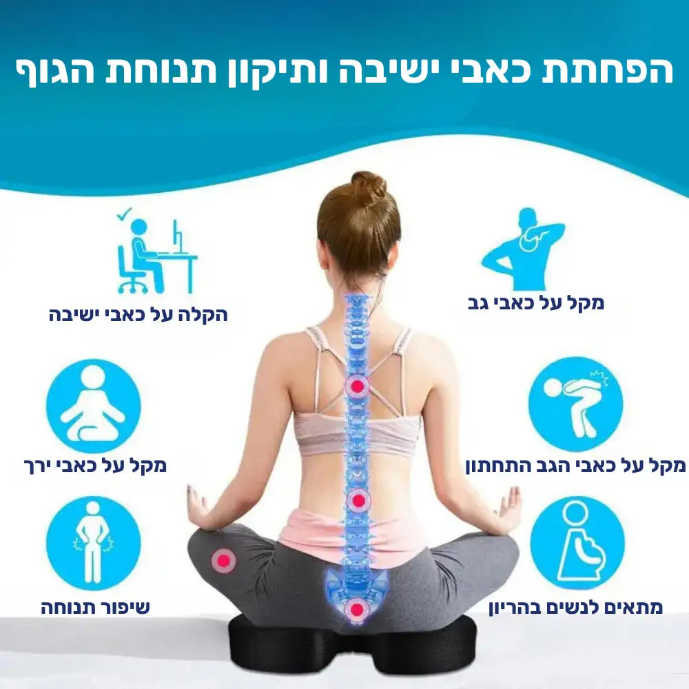 קלאוד קומפורט סיטאיז - כרית אורטופדית להקלה על כאבים ושיפור הישיבה