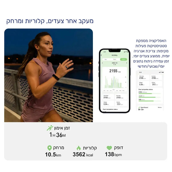 קלאוד קומפורט גארדיאן פרו - טבעת חכמה למעקב אחר דופק שינה וביצועי ספורט