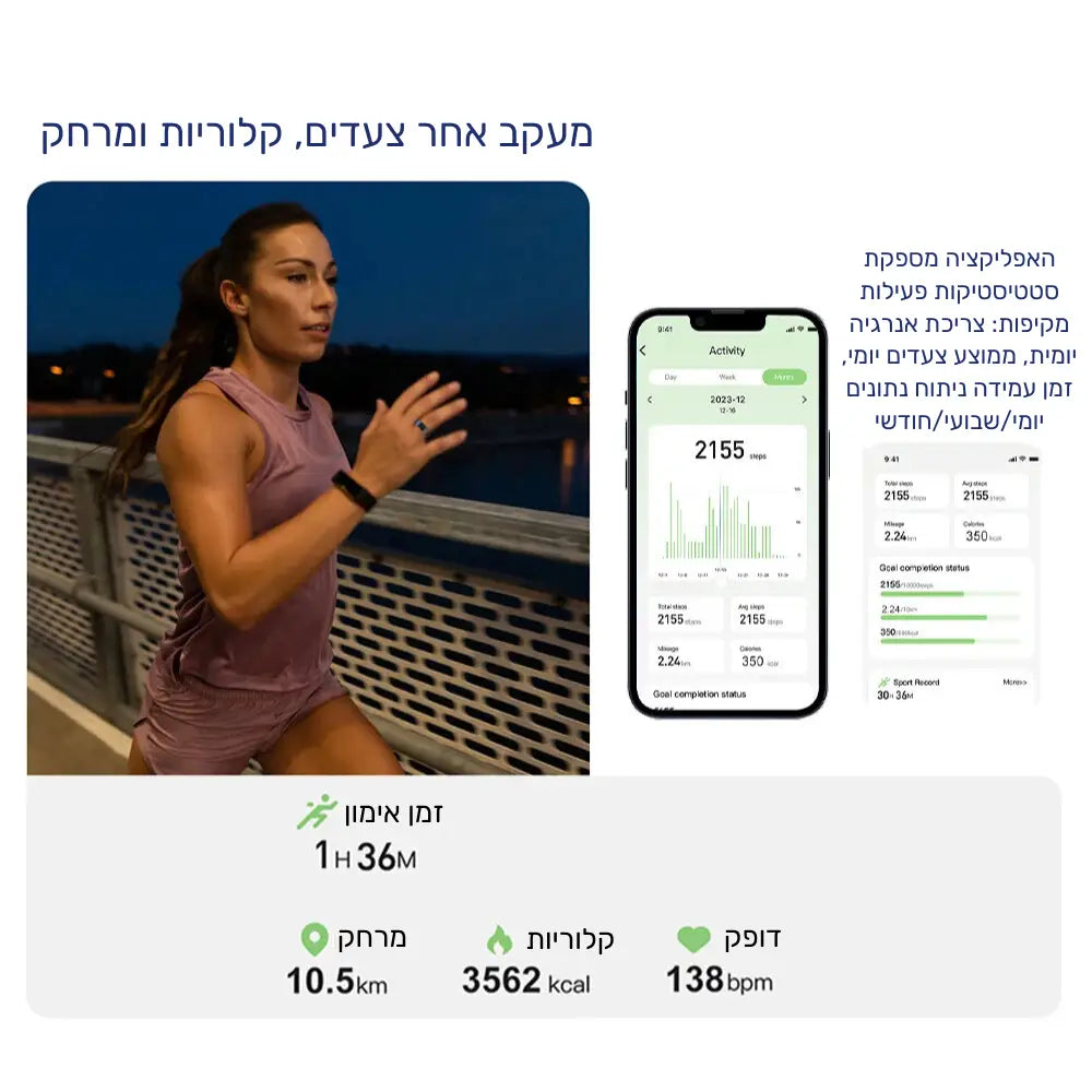 קלאוד קומפורט גארדיאן פרו - טבעת חכמה למעקב אחר דופק שינה וביצועי ספורט