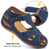 קלאוד קומפורט רטרו סנדלס - סנדלים אורטופדים נוחים ותומכים לקיץ - כחול נייבי / 35