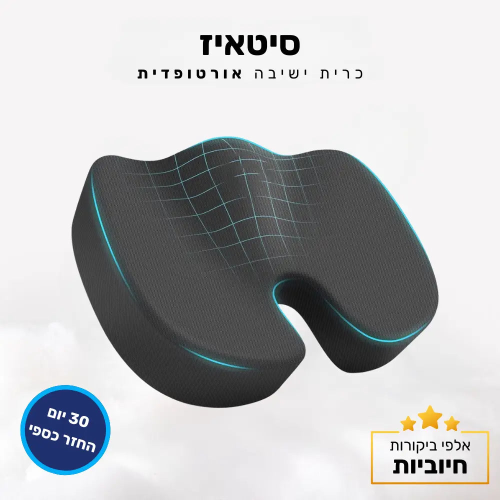 קלאוד קומפורט סיטאיז - כרית ישיבה אורטופדית