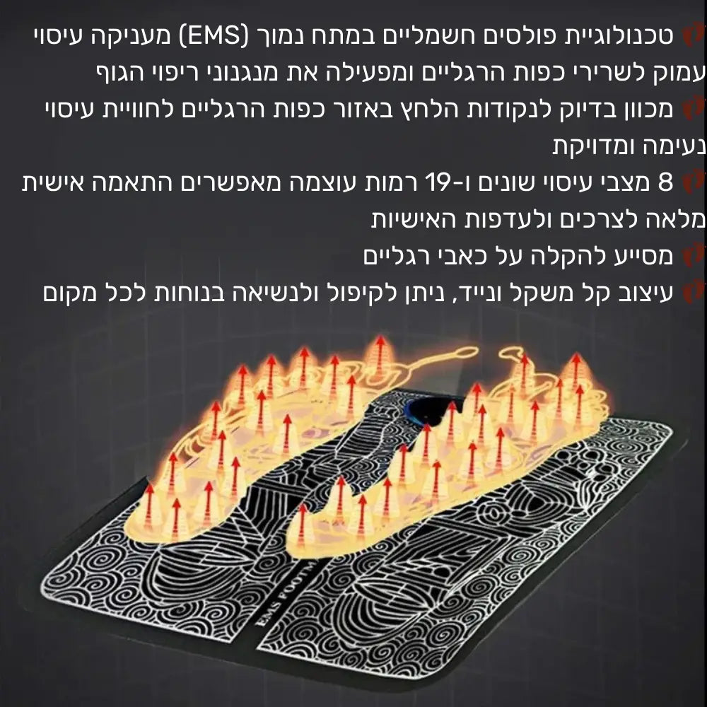 קלאוד קומפורט גראונדינג - מכשיר בטכנולגיית EMS לעיסוי כפות רגליים