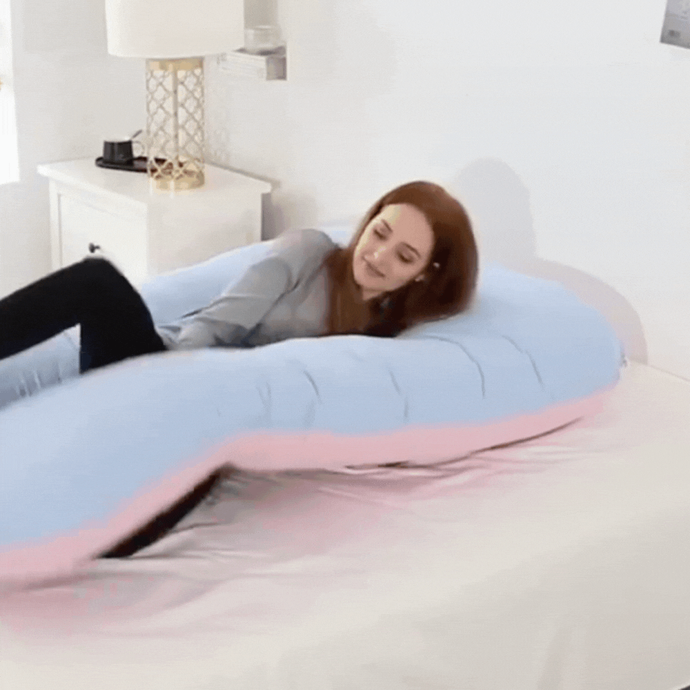 קלאוד קומפורט דרים סופורט פרו - כרית בעיצוב ארגונומי לתמיכה ונוחות - סרטון GIF המראה שימוש במוצר
